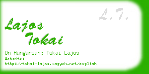 lajos tokai business card